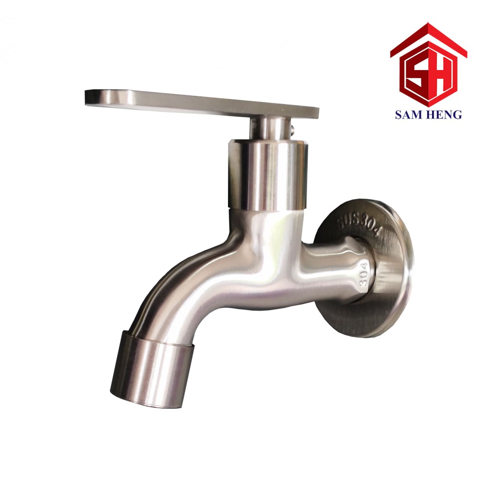 BATHROOM WALL WAY TAP STAINLESS STEEL GRADE 304 SATIN